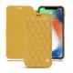 Housse cuir Apple iPhone Xs Max - Mimosa - Couture ( Pantone 141C ) 
