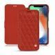 Funda de piel Apple iPhone Xs Max - Papaye - Couture ( Pantone 180C ) 