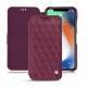 Custodia in pelle Apple iPhone Xs Max - Prune vintage - Couture