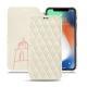 Housse cuir Apple iPhone Xs Max - Blanc escumo - Couture