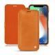Apple iPhone Xr leather case - Mandarine vintage ( Pantone 165C ) 