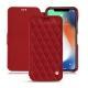 Housse cuir Apple iPhone Xr - Rouge - Couture ( Nappa - Pantone 199C ) 