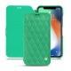 Housse cuir Apple iPhone Xr - Menthe vintage - Couture