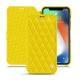 가죽 커버 Apple iPhone Xr - Jaune fluo - Couture