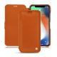 Apple iPhone Xr leather case - Orange vibrant