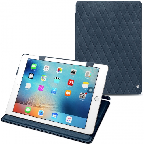 Housse cuir Apple iPad 9.7' (2017) : Coque et protection pour iPad sur NoreveJean vintage - Couture ( Pantone #2f414f  ) 