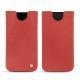 Apple iPhone Xs Max leather pouch - Cerise vintage ( Pantone 185C ) 