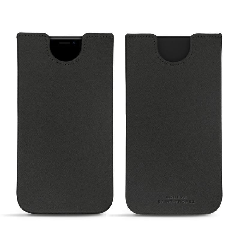 Apple iPhone Xs Max leather pouch - Noir PU