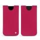 Apple iPhone Xr leather pouch - Rose fluo