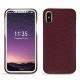 Capa em pele Apple iPhone X - Lie de vin ( Pantone 5115C ) 