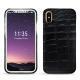 Capa em pele Apple iPhone X - Crocodile nero