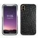 Capa em pele Apple iPhone X - Autruche nero