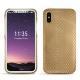 Coque cuir Apple iPhone X - Serpent sabbia