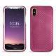Custodia in pelle Apple iPhone X - Serpent ciclamino