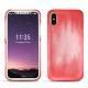 Coque cuir Apple iPhone X - Rose Patine