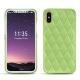 Custodia in pelle Apple iPhone X - Vert olive - Couture ( Nappa - Pantone 578U ) 