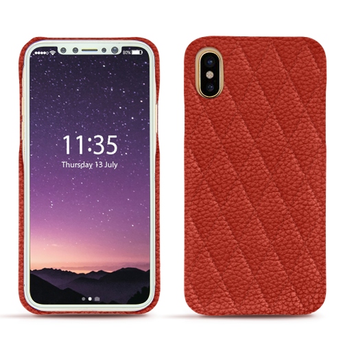 硬质真皮保护套 Apple iPhone XsPapaye - Couture ( Pantone #b54317 ) 