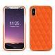 Apple iPhone X leather cover - Orange fluo - Couture
