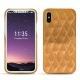 Coque cuir Apple iPhone X - Or Maïa - Couture