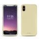 Lederschutzhülle Apple iPhone X - Beige PU