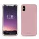 Funda de piel Apple iPhone X - Rose PU