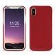 Lederschutzhülle Apple iPhone X - Rouge PU