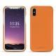 Coque cuir Apple iPhone X - Orange PU