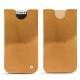 Apple iPhone X leather pouch - Or Maïa ( Pantone 871C ) 