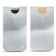 Pochette cuir Apple iPhone X - Platinium ( Pantone 877C ) 