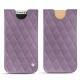 Pochette cuir Apple iPhone X - Lilas - Couture ( Nappa - Pantone 2645U ) 