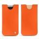 Pochette cuir Apple iPhone X - Orange fluo