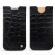 Apple iPhone X leather pouch - Crocodile nero