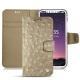 Custodia in pelle Apple iPhone X - Autruche desert