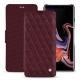 Funda de piel Samsung Galaxy Note9 - Lie de vin - Couture ( Pantone 5115C ) 