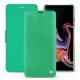 Samsung Galaxy Note9 leather case - Menthe vintage ( Pantone 562C ) 