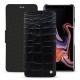 Custodia in pelle Samsung Galaxy Note9 - Crocodile nero