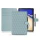 Samsung Galaxy Tab S4 10.5 leather case - Bleu ciel - Couture ( Nappa - Pantone 277C ) 