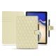 Samsung Galaxy Tab S4 10.5 leather case - Ivoire - Couture ( Sleek P C12 - White ) 