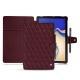 Samsung Galaxy Tab S4 10.5 leather case - Lie de vin - Couture ( Pantone 5115C ) 
