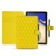 硬质真皮保护套 Samsung Galaxy Tab S4 10.5 - Jaune fluo - Couture