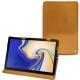 Samsung Galaxy Tab S4 10.5 leather case - Or Maïa ( Pantone 871C ) 