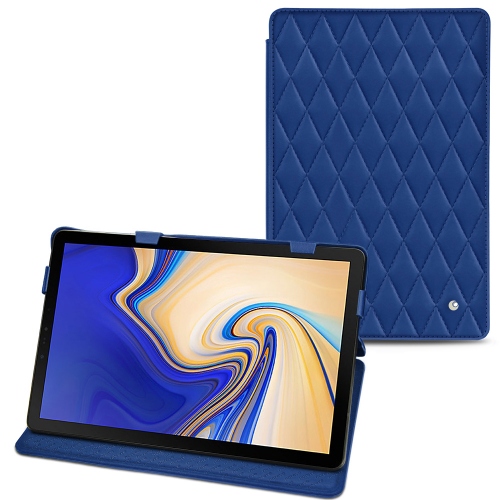 Capa em pele Samsung Galaxy Tab S4Bleu océan - Couture ( Nappa - Pantone #15458a) 
