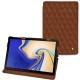 Housse cuir Samsung Galaxy Tab S4 10.5 - Marron - Couture ( Nappa - Pantone 1615C ) 