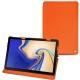 Samsung Galaxy Tab S4 10.5 leather case - Orange fluo