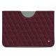 Pochette cuir Microsoft Surface Go - Lie de vin - Couture ( Pantone 5115C ) 