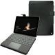 Housse cuir Microsoft Surface Go - Dark vintage ( Roughtcut - Black#5256 ) 