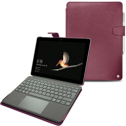 Housse cuir Microsoft Surface GoPrune vintage ( Pantone #612434 ) 