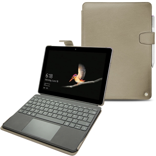 Microsoft Surface Go leather caseDarboun sabla ( Pantone #BCB1A1 )