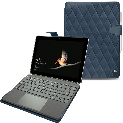 Funda de piel Microsoft Surface GoJean vintage - Couture ( Pantone #2f414f  ) 