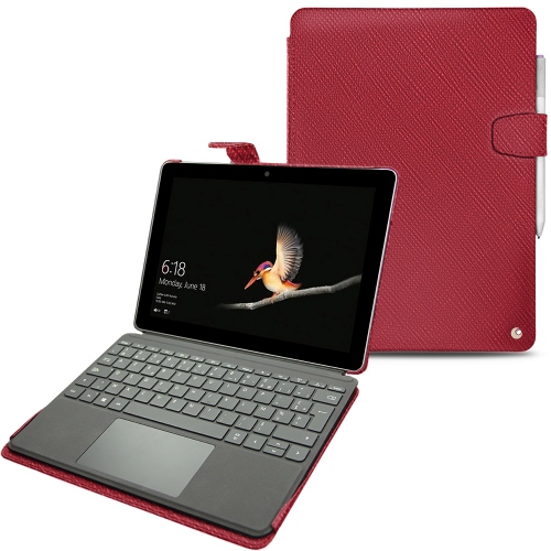 Custodia in pelle Microsoft Surface GoRouge passion ( Pantone #a6192e ) 